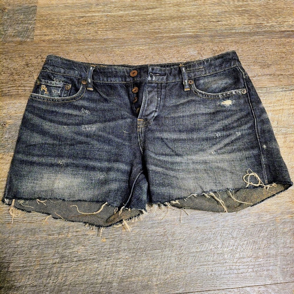 Ralph Lauren Astor Boyfriend  Dark Denim Jean Shorts Size 27 Ralph Lauren